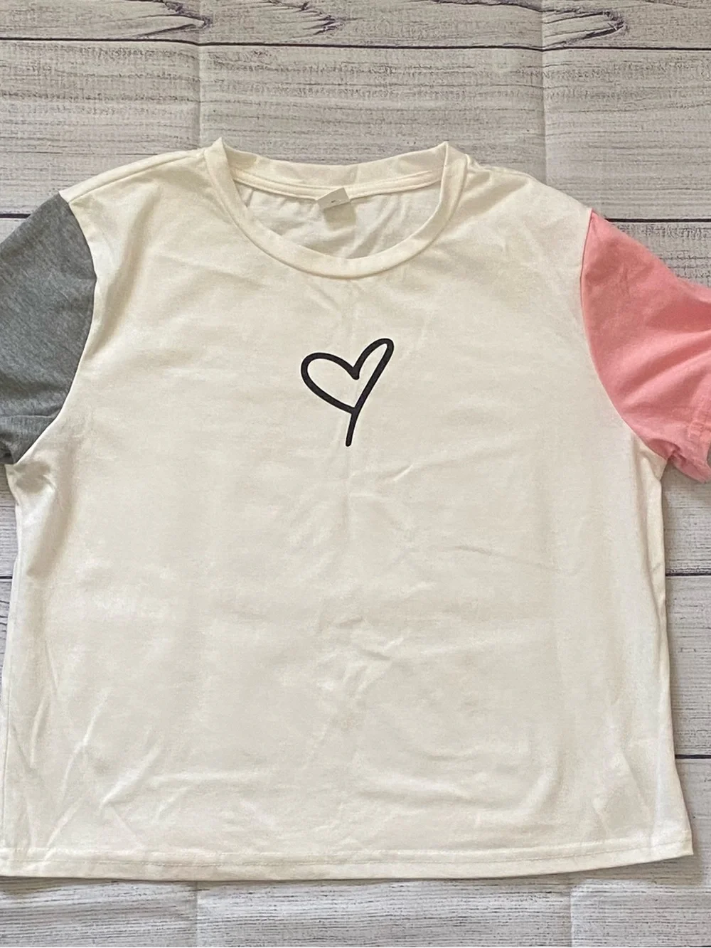 Girls  Colorblock Heart Lounge Shorts - Pink & Gray
